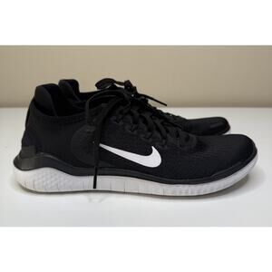 Nike Free Run Sneakers Womens 7.5 Black Mesh Low 942837-001 Lace Up Trainers